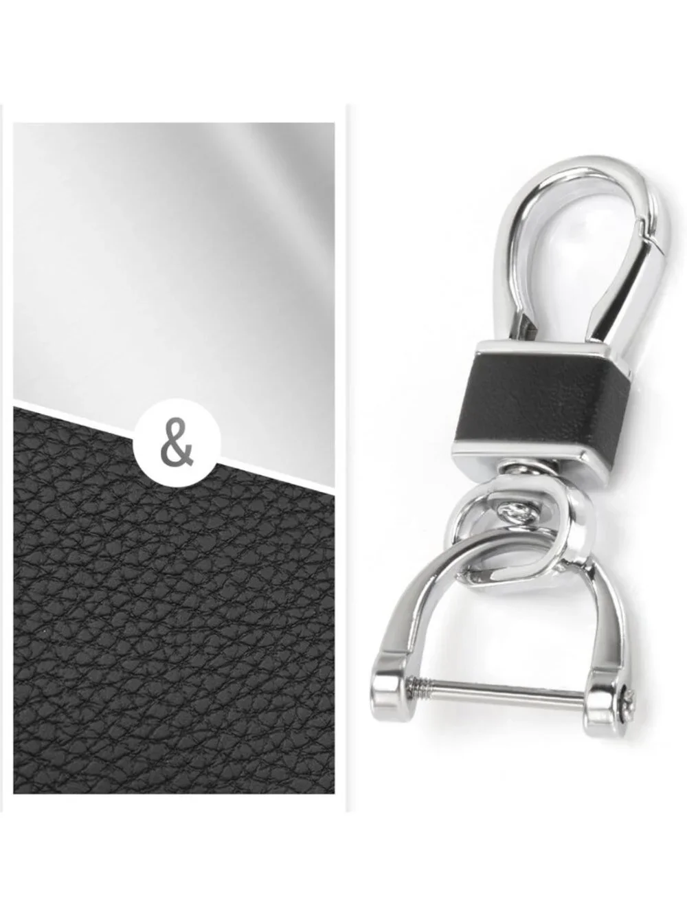 Leather Key Fob Cover for Nissan - Soft TPU Case with Keychain, 3 Button Design